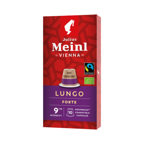 Julius Meinl Inspresso Fairtrade Lungo 9, Nespresso-kompatibel, kompostierbar, 10 Kaffeekapseln